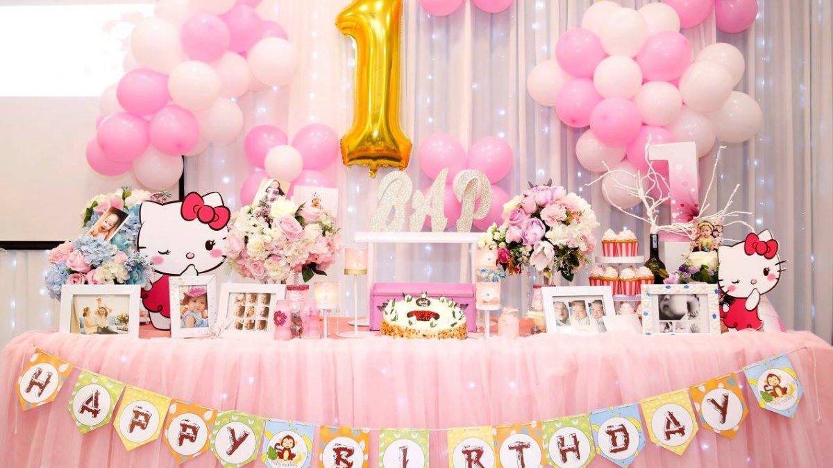 Trang trí tiệc sinh nhật tại nhà cho bé gái