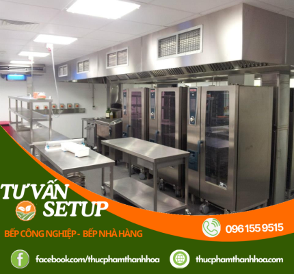 Hệ thống thiết bị được tư vấn setup bếp canteen