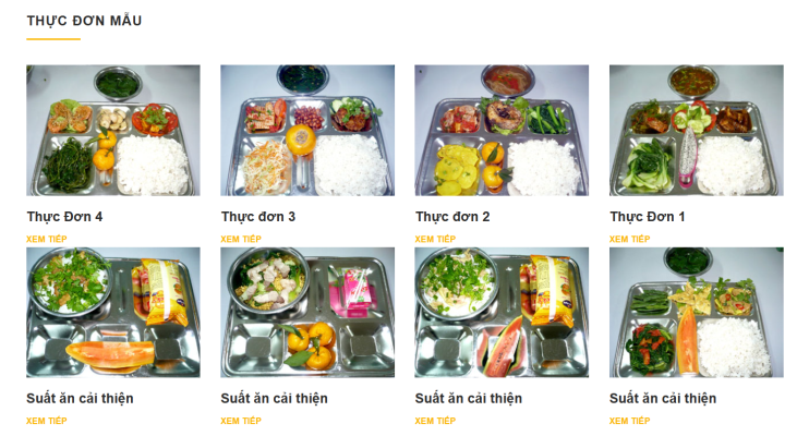 Thực đơn suất ăn công nghiệp trọn gói Ninh Bình đa dạng, phong phú